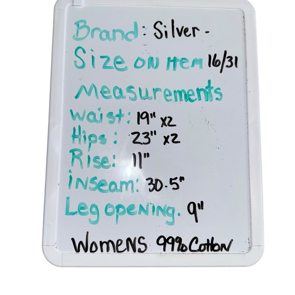 Silver SUKI Slim Boot Jeans Women’s SZ 16/31 Blue Mid-Rise Dark Wash NWOT - Picture 7 of 7